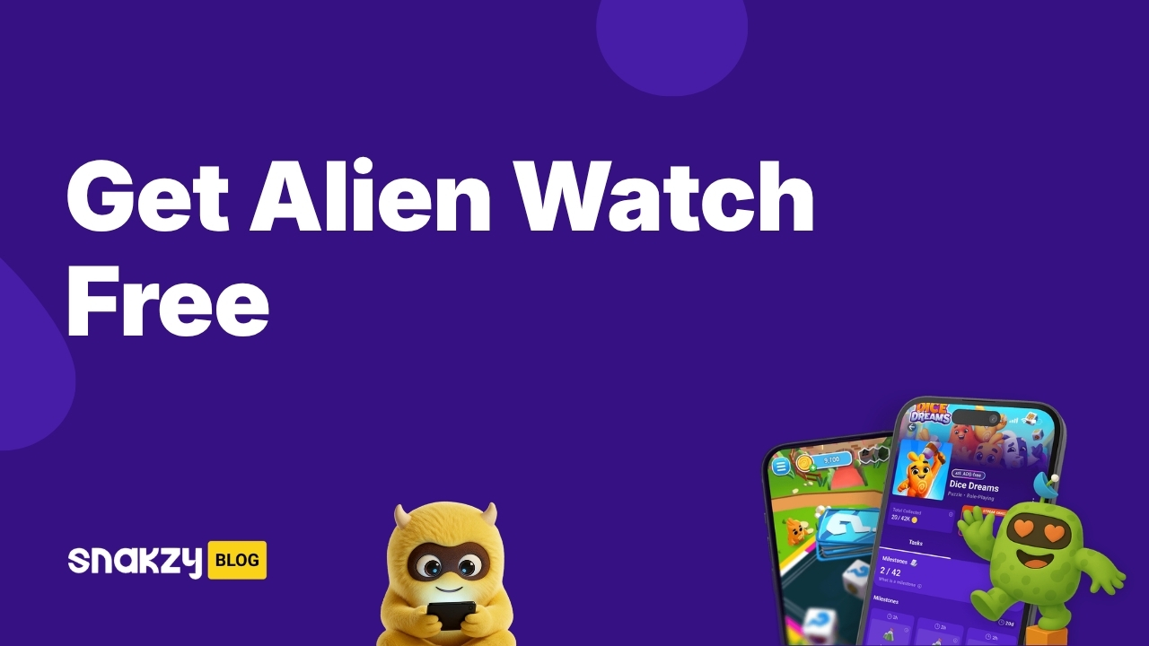 Featured image card for the Snakzy guide on getting alien watch apk safely using a Google Play gift card.