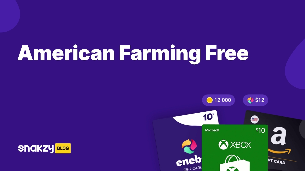 Featured image card showing how to get American Farming APK free on Android through Snakzy.