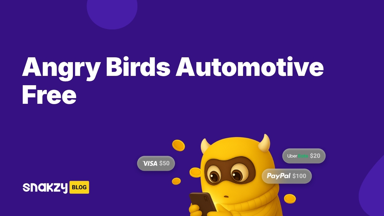 Featured image card for getting Angry Birds for Automotive APK free through the Snakzy app.