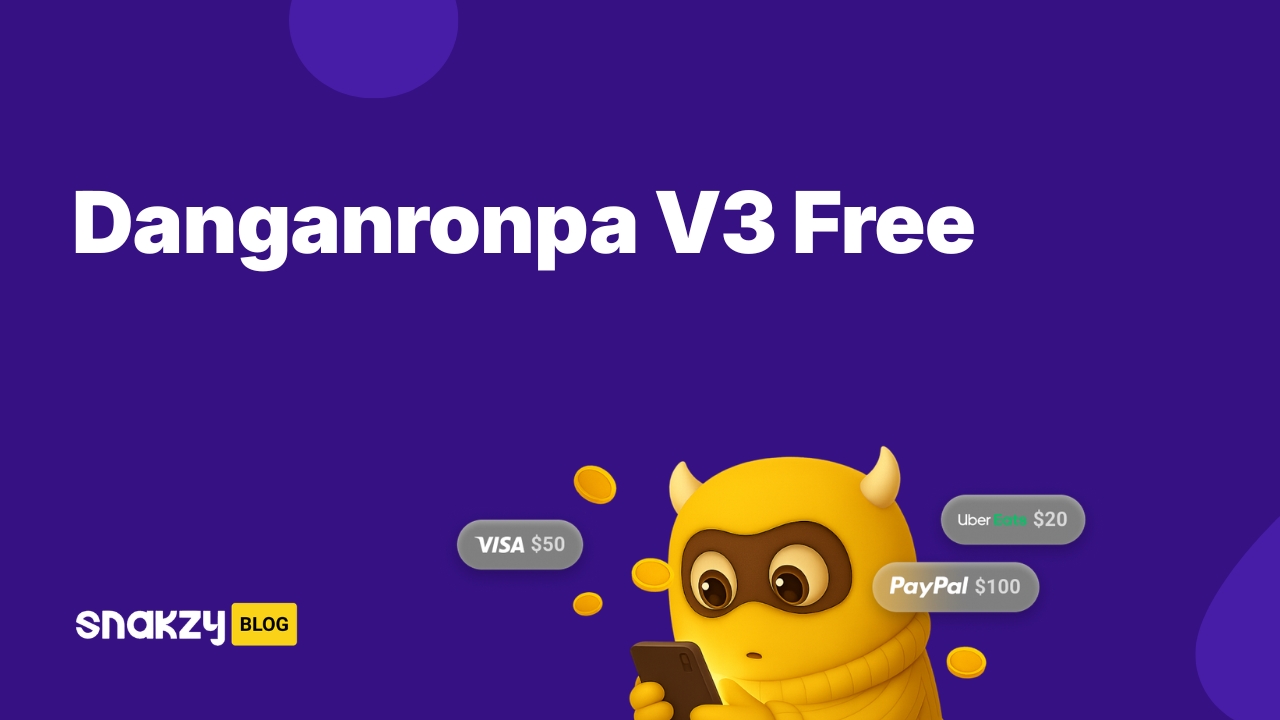 Featured image card for getting the Danganronpa V3 APK free on Android through Snakzy.