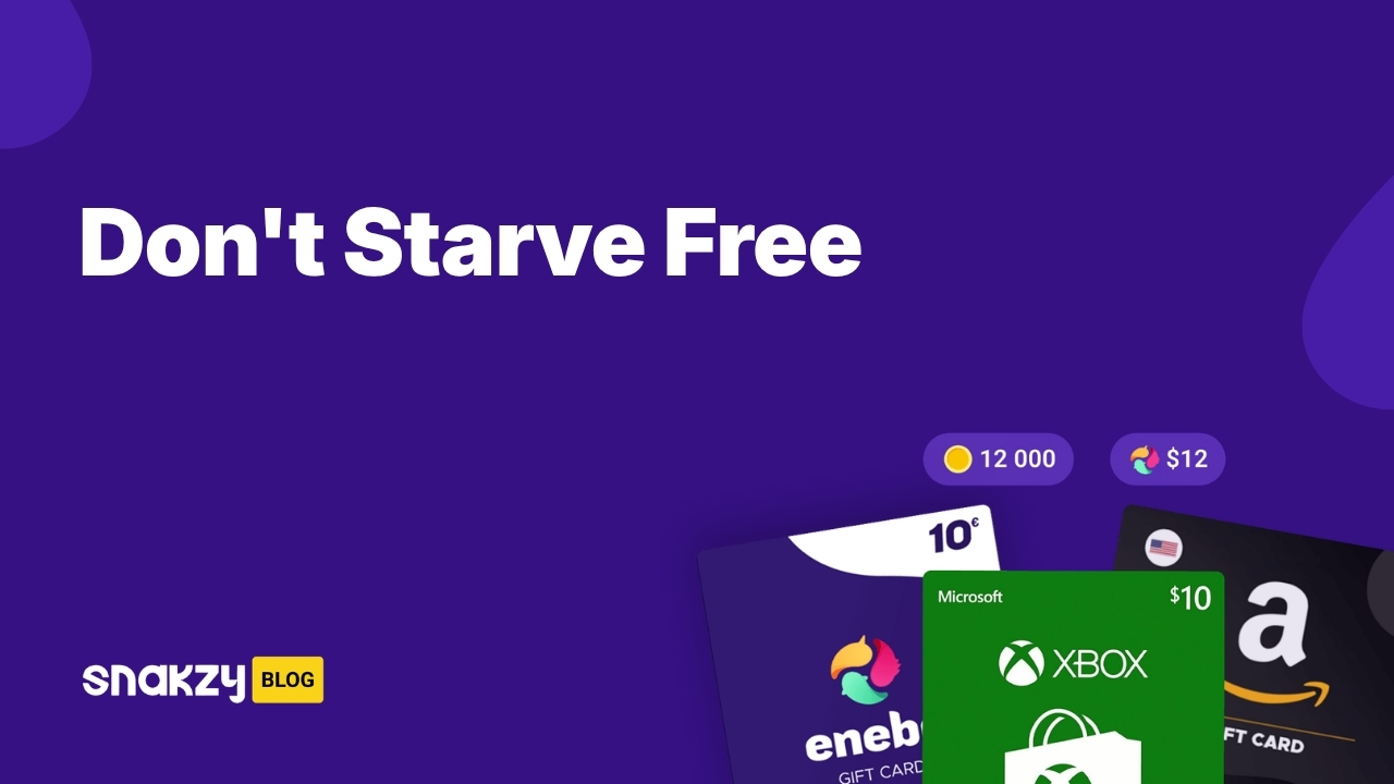Featured card for the dont starve apk free guide on Snakzy showing how to earn a Google Play gift card.