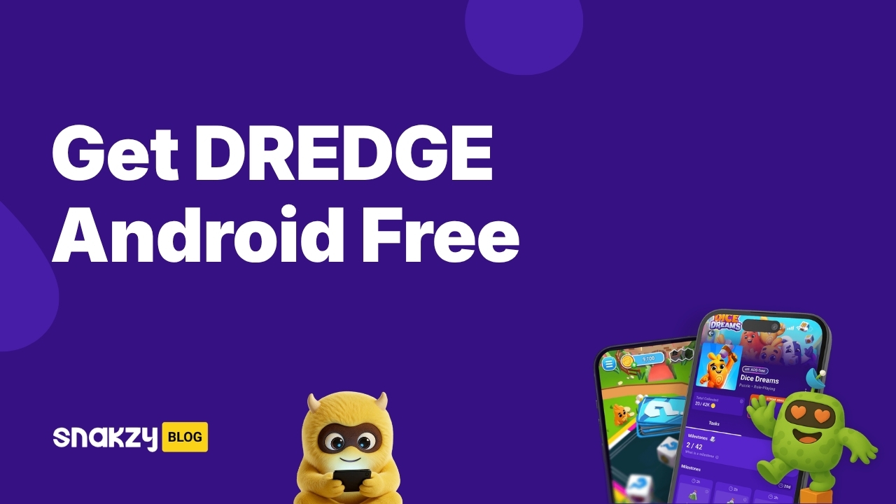 Featured image card for getting the Dredge APK legitimately on Android using Snakzy rewards.