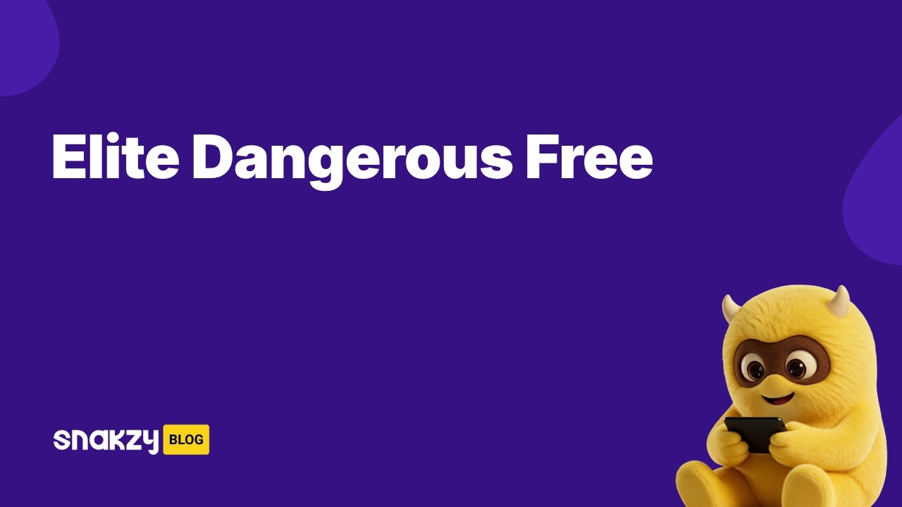 Featured card showing how to get Elite Dangerous free on Steam using Snakzy rewards.