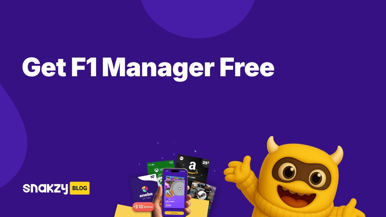 Featured image card for the Snakzy guide on how to get F1 Manager free via Steam gift cards.