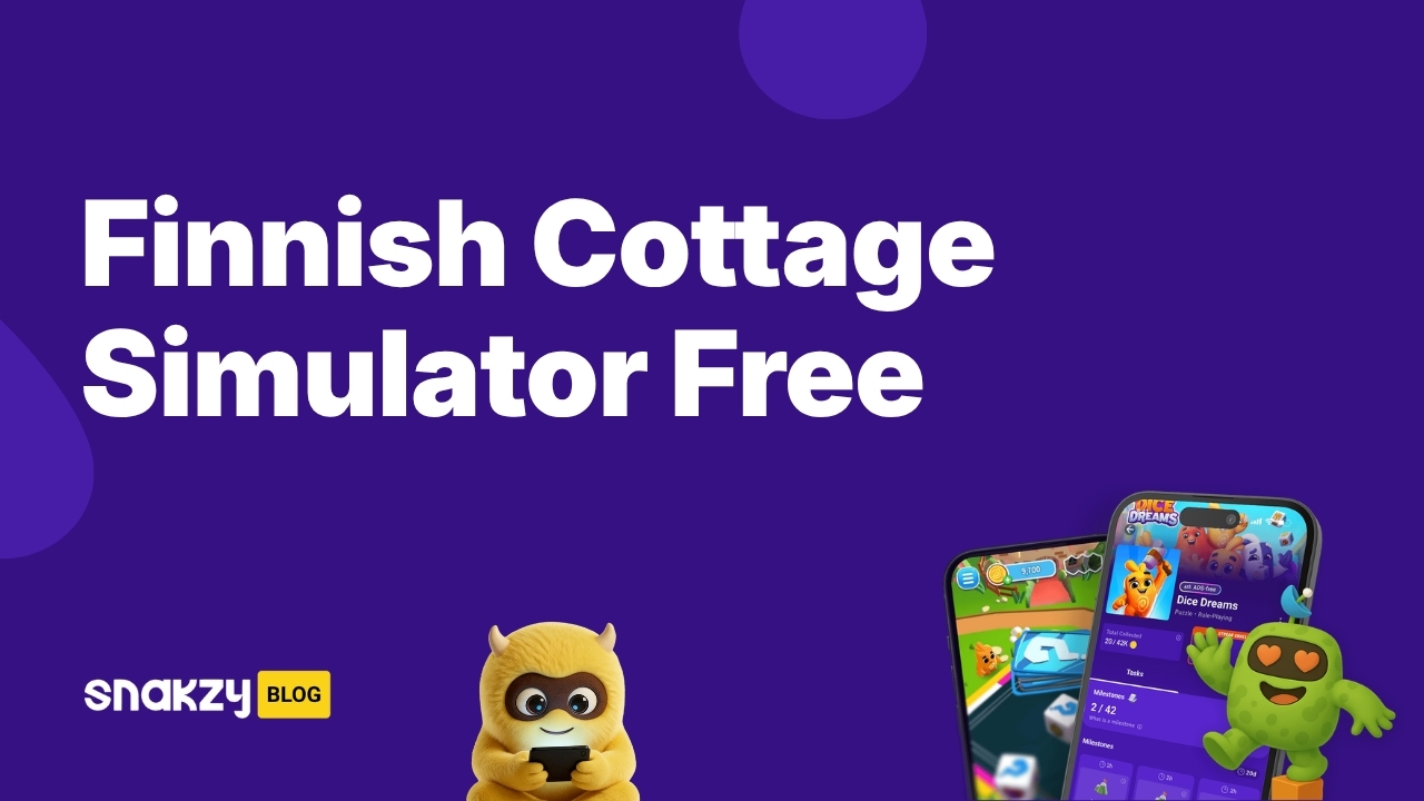 Featured image card for Finnish Cottage Simulator free on Steam via Snakzy rewards.