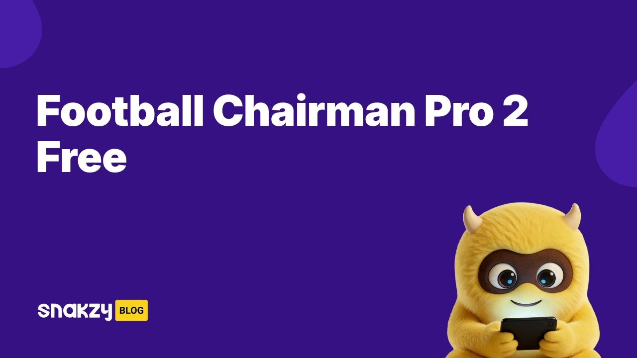 Featured card showing how to get Football Chairman Pro 2 free on Android using Snakzy.