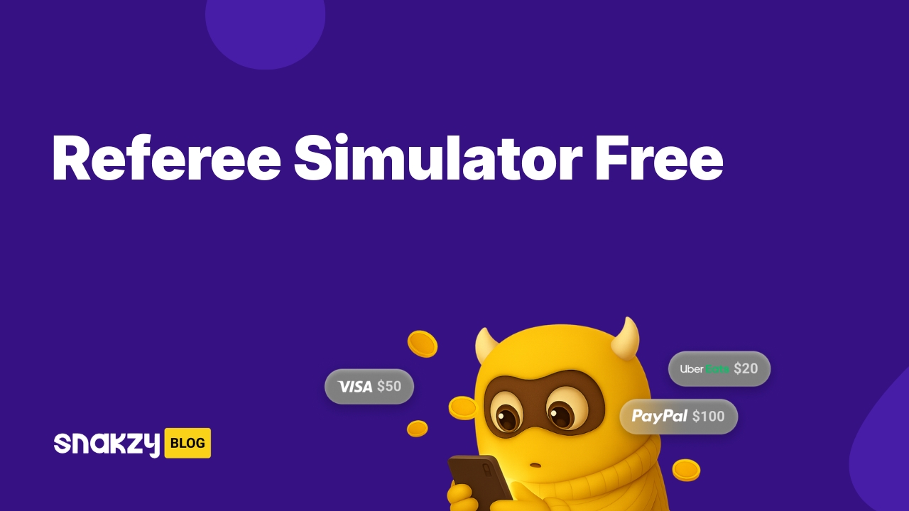 Featured image card for a guide on getting Football Referee Simulator APK free on Android through Snakzy.