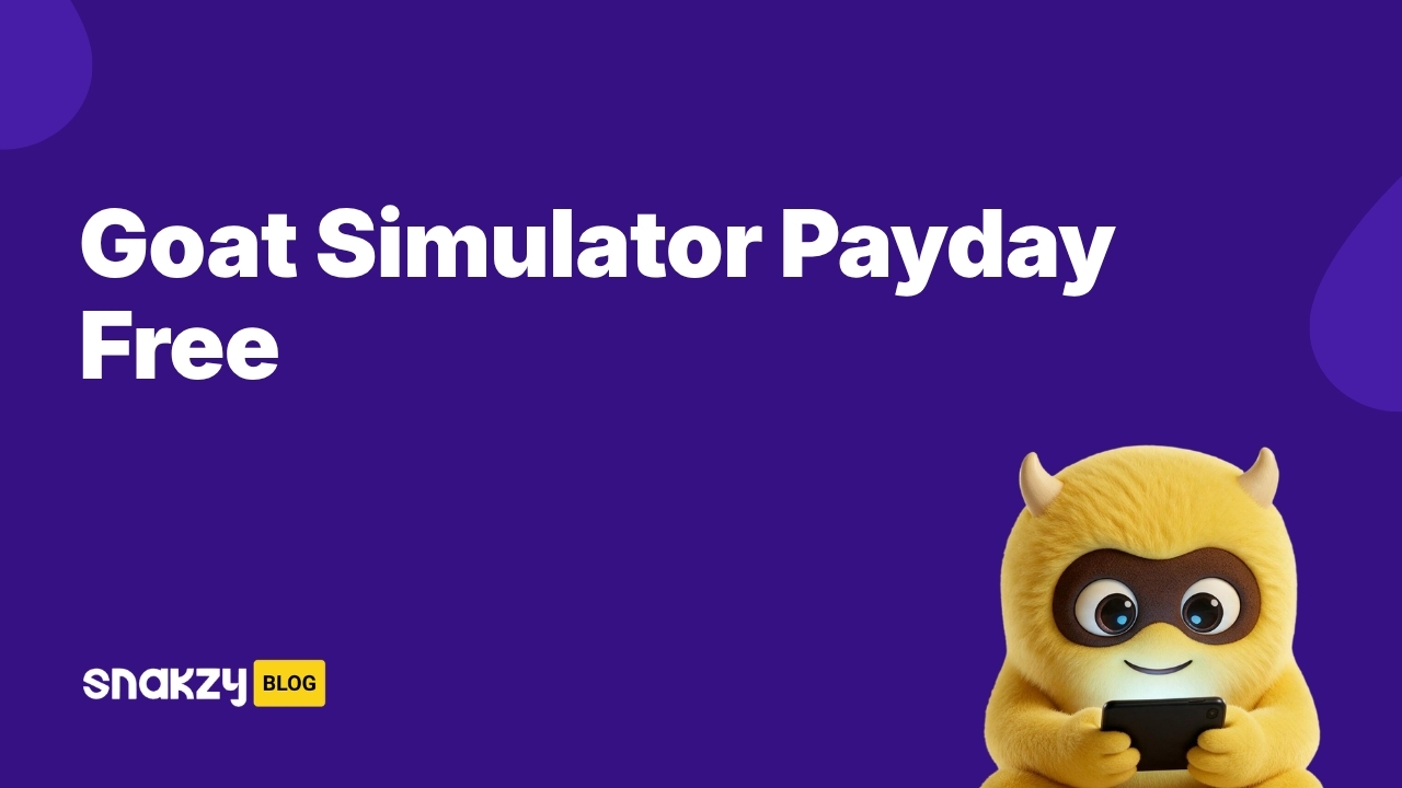 Featured image card for the Snakzy guide on getting Goat Simulator Payday APK free through earned Google Play gift cards.