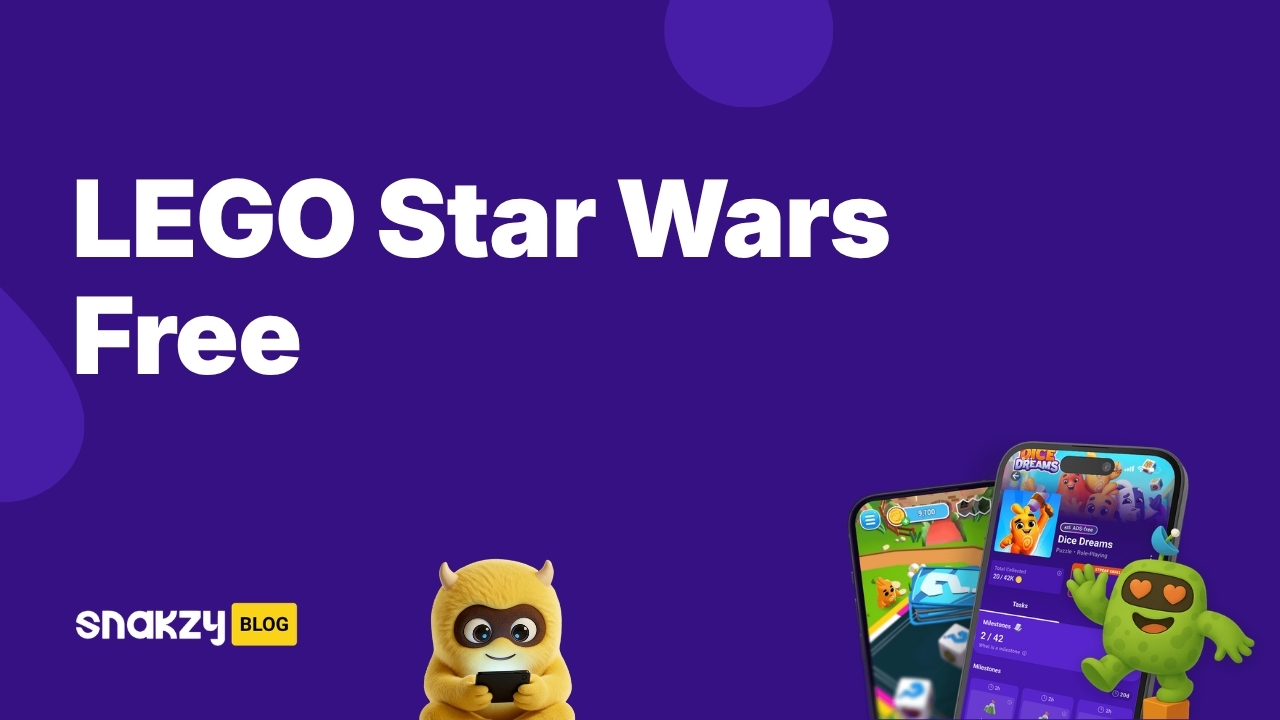 Featured image card for getting the LEGO Star Wars APK safely on Android through Snakzy.