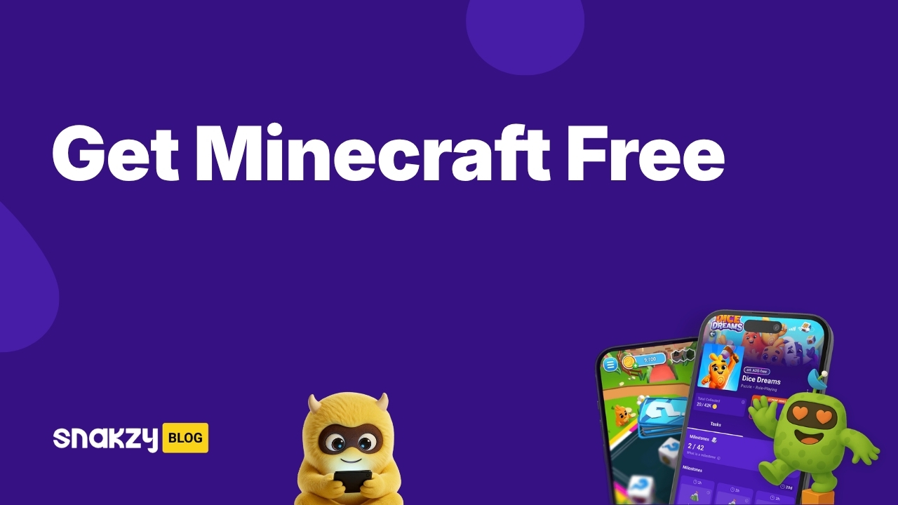 Featured image card for the Snakzy guide on how to get Minecraft: Dream it, Build it! free on Android.