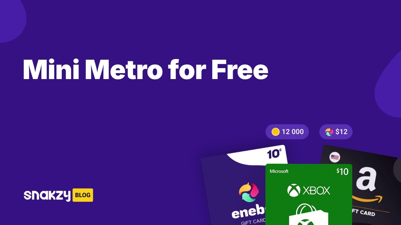 Featured card showing how to get the Mini Metro APK on Android for free through Snakzy.
