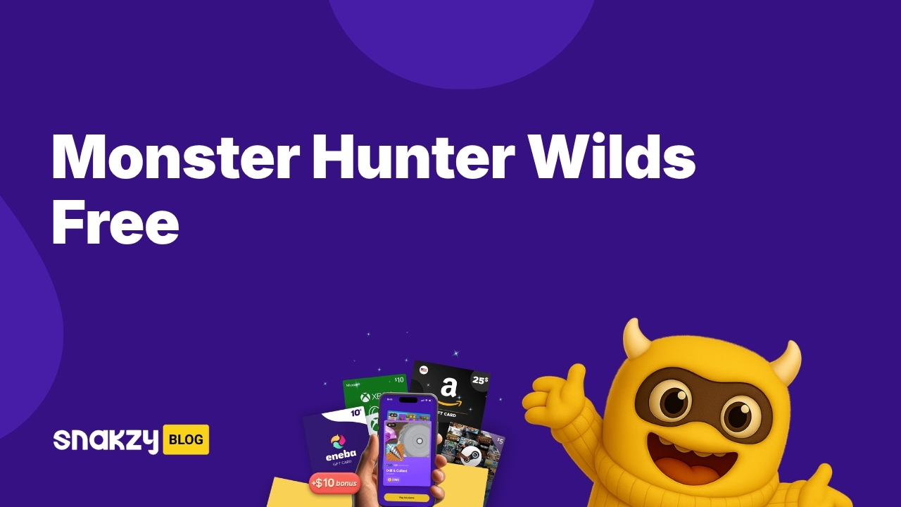 Featured image card for the Snakzy guide on getting Monster Hunter Wilds free on Steam.