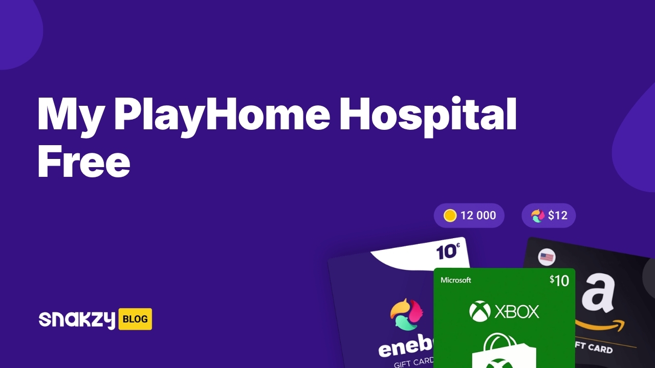 Featured image card for getting My PlayHome Hospital free on Android using Snakzy rewards.