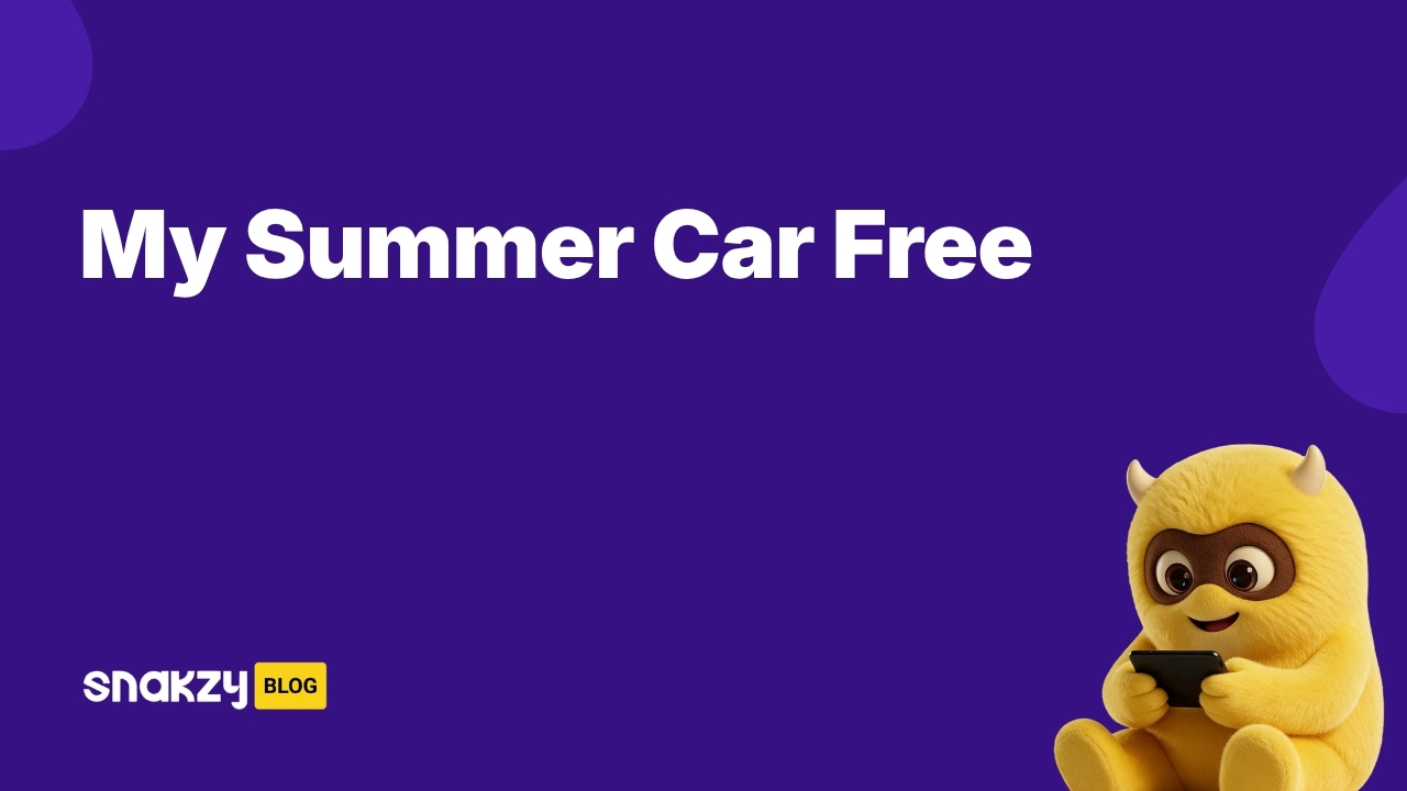 Featured card for getting My Summer Car free download via a Steam gift card earned in Snakzy.