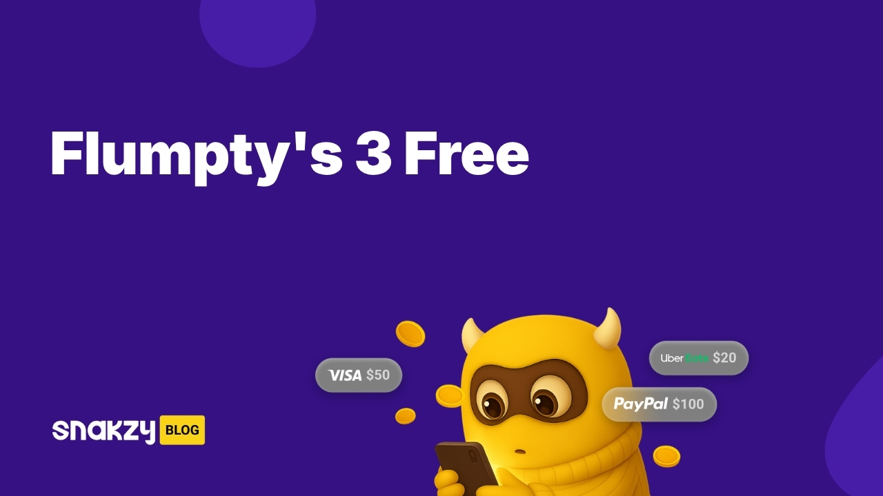 Featured image card for getting One Night at Flumpty's 3 APK free through Snakzy rewards.