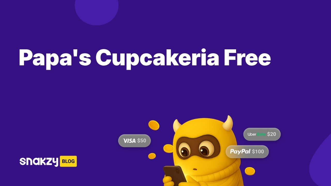 Featured image card for getting Papa's Cupcakeria APK free on Android through Snakzy.