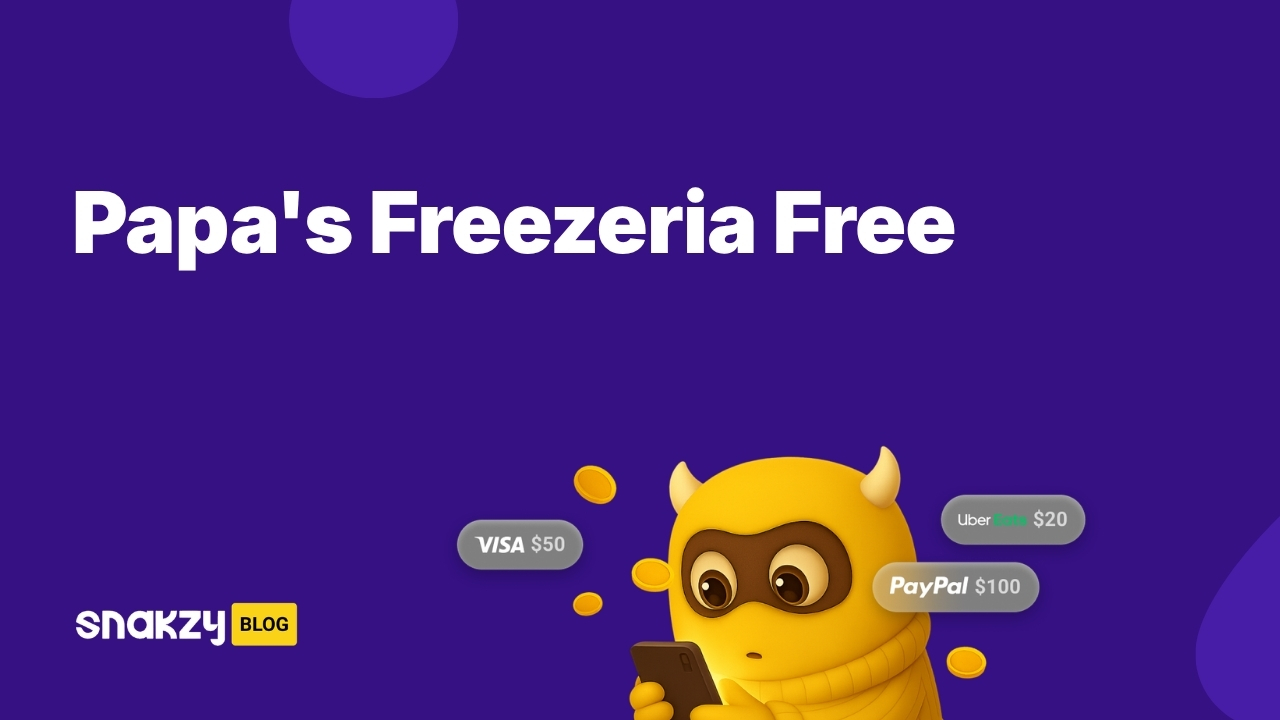 Featured image card for a guide on how to get Papa's Freezeria To Go! free on Android using Snakzy.