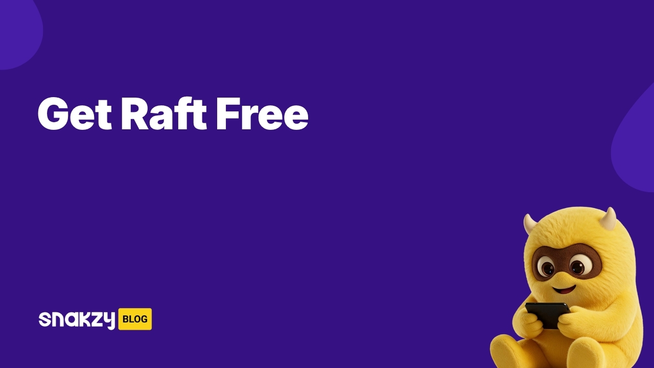 Featured image card for the Snakzy guide on how to get raft free on Steam using earned gift cards.