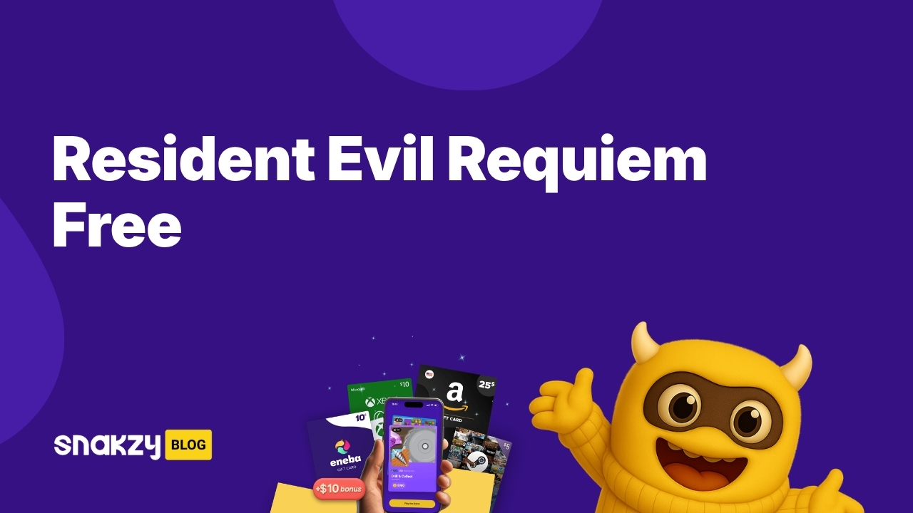 Featured image card for the Snakzy guide on how to get Resident Evil Requiem free on Steam.