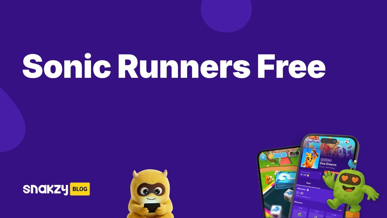 Featured card for getting Sonic Runners Adventure free on Android using Snakzy rewards.