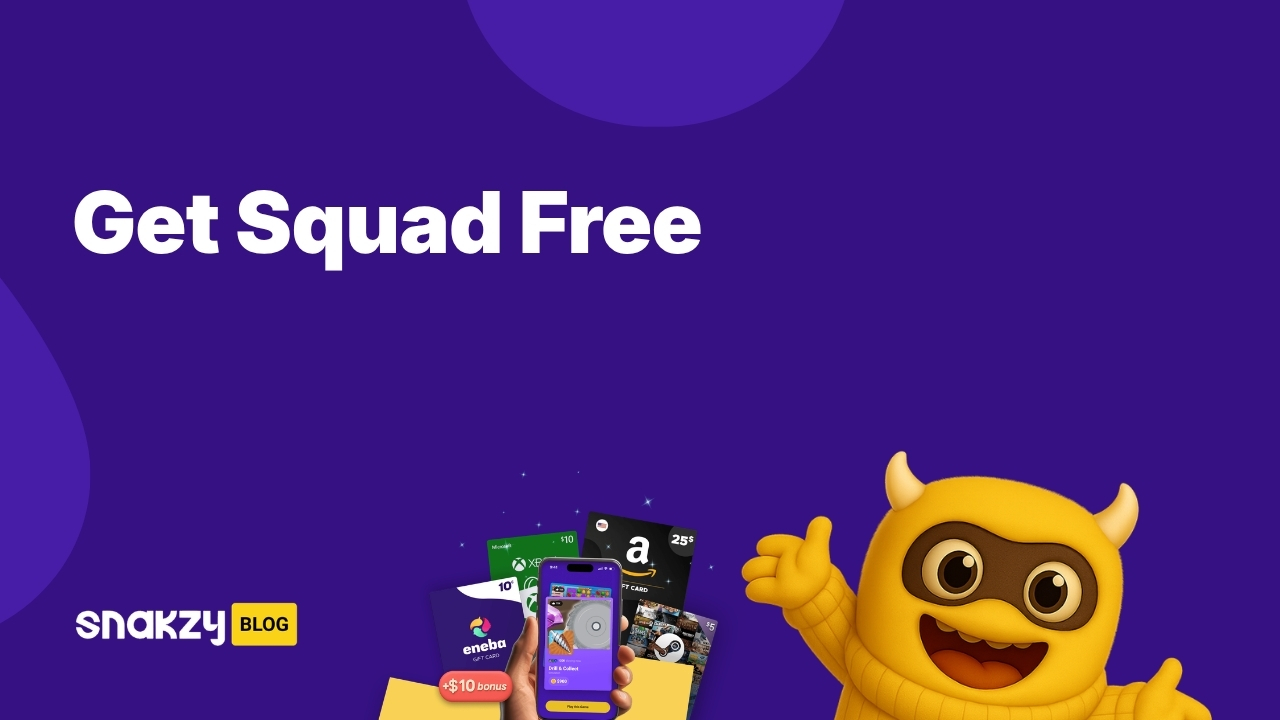 Featured image card for the Snakzy guide answering is Squad free and how to get it on Steam without paying full price.