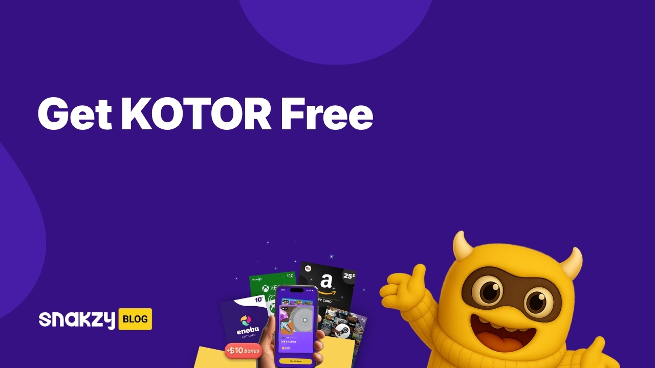 Snakzy blog guide showing how to get the Star Wars KOTOR APK on Android for free using Google Play gift cards.