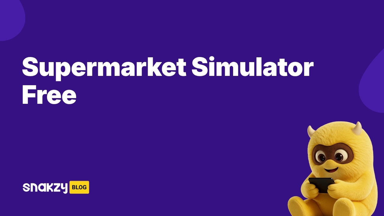 Featured image card for the Snakzy guide on how to get Supermarket Simulator free on Steam.