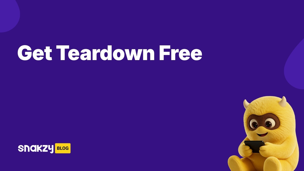 Featured image card for the Teardown free Steam guide on Snakzy.