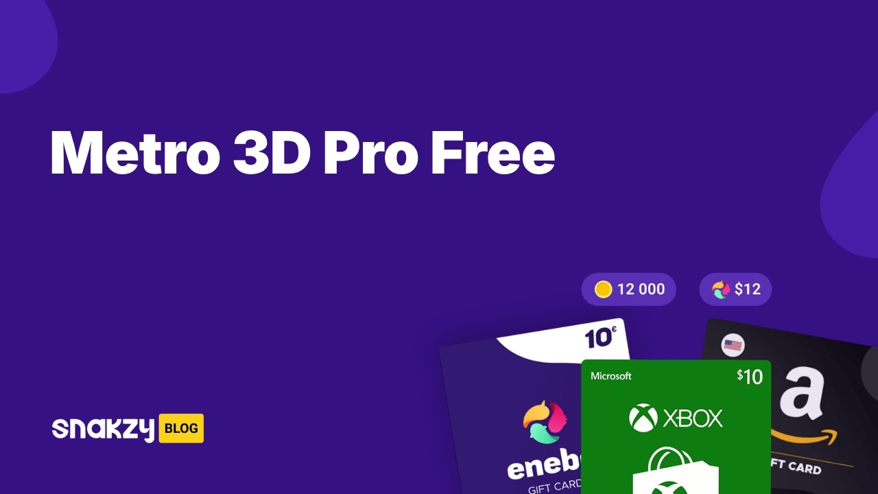 Featured image card for getting Train Simulator Metro 3D Pro free on Android using Snakzy.