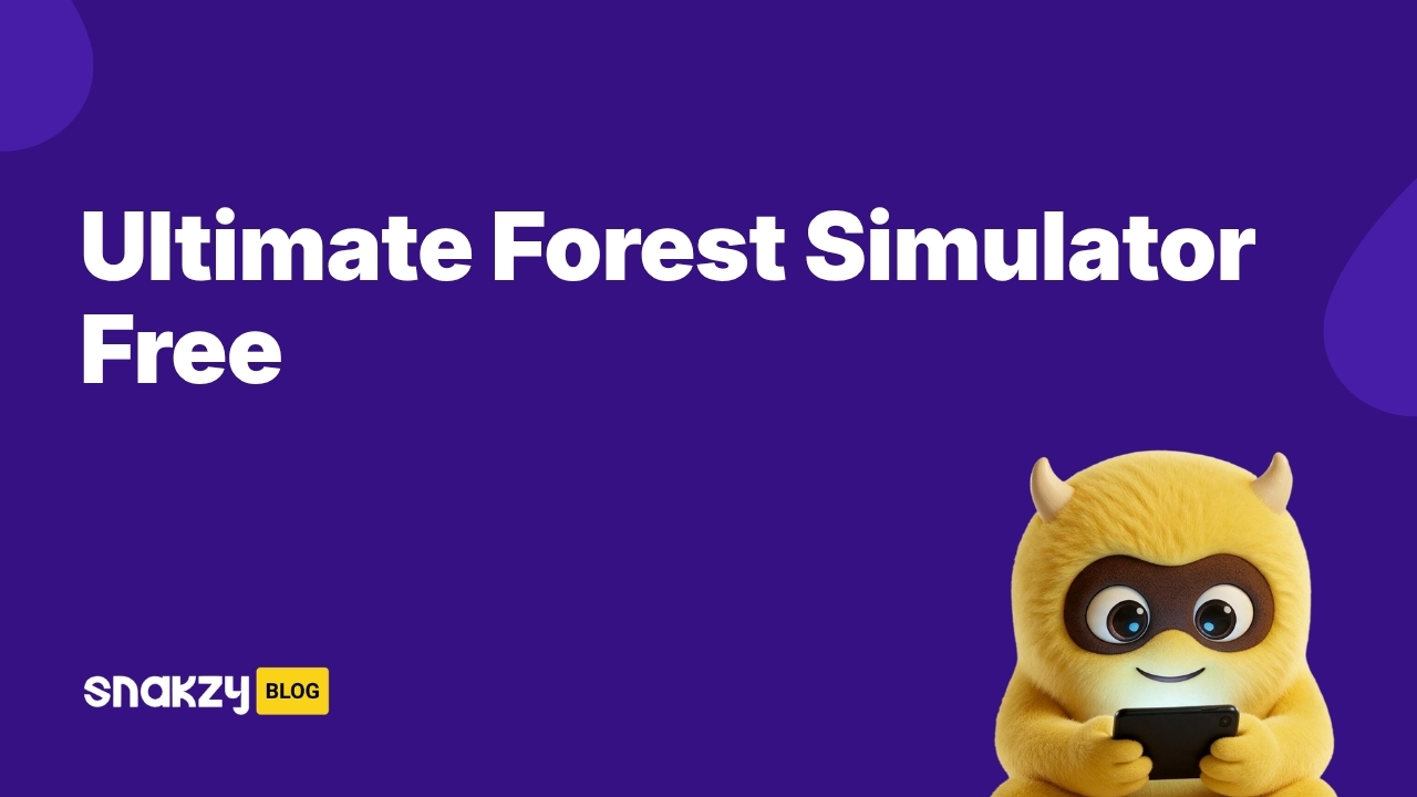 Featured card for getting Ultimate Forest Simulator free on Android using Snakzy rewards.