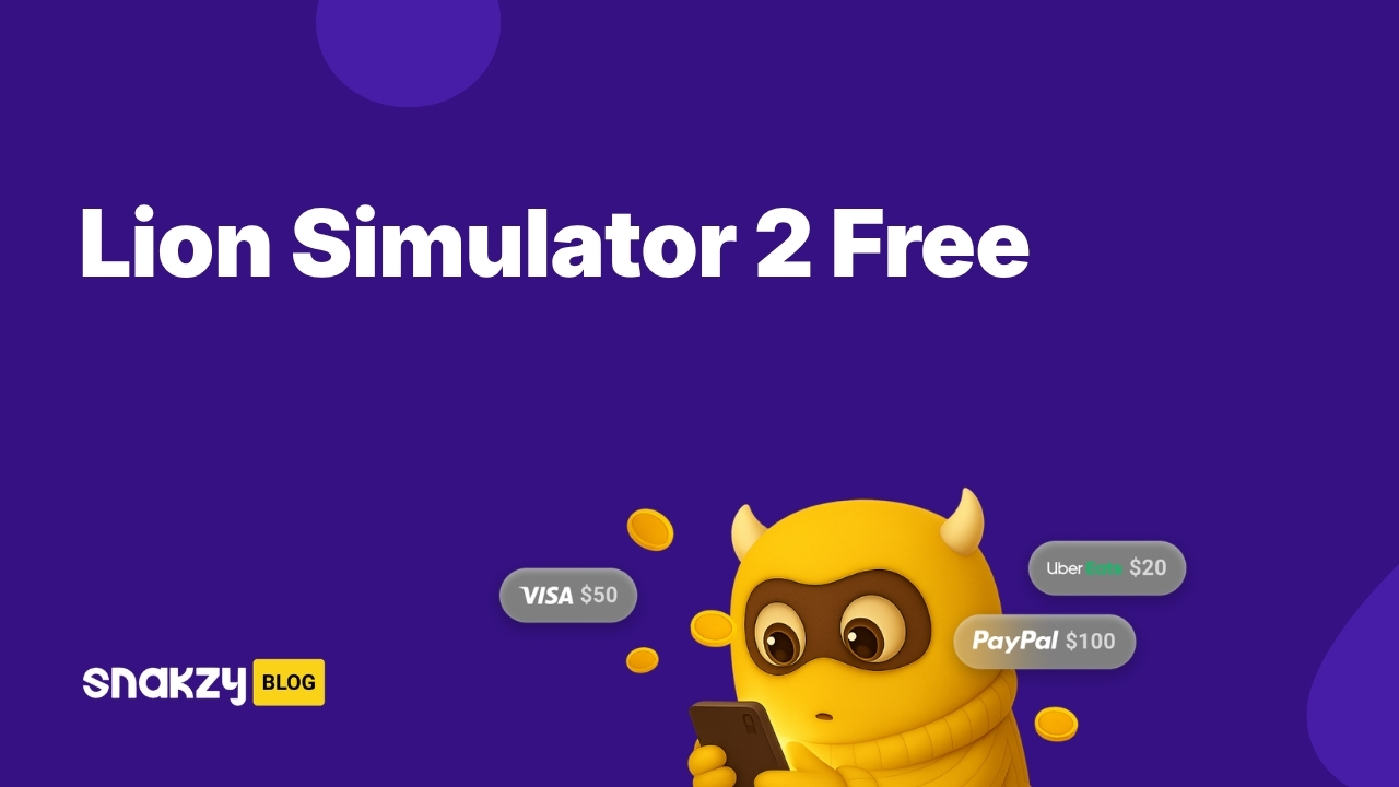 Featured image card for a guide on getting Ultimate Lion Simulator 2 free on Android through Snakzy.