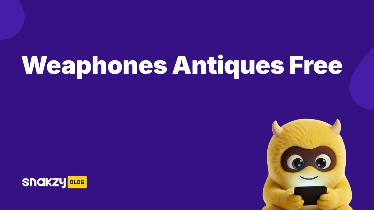 Featured card for getting Weaphones Antiques Gun Sim free with a Google Play gift card earned through Snakzy.