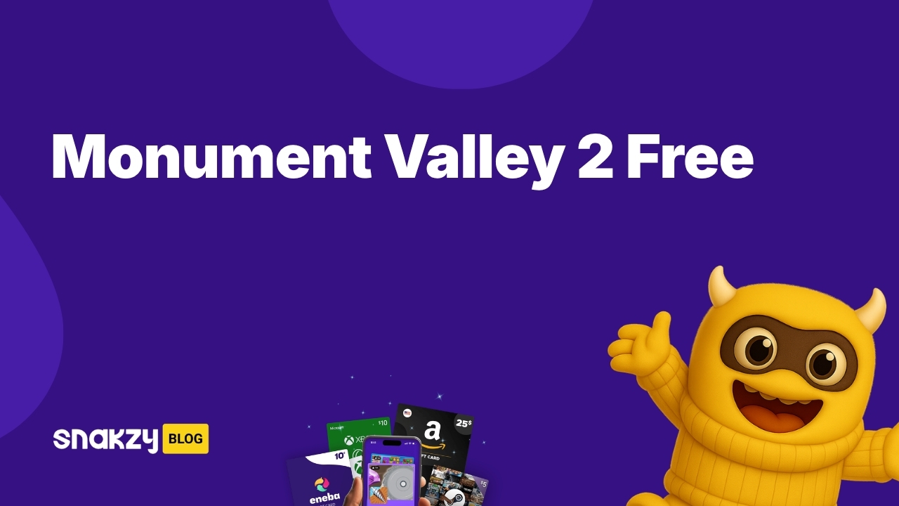Featured image card for getting the Monument Valley 2 APK safely on Android through Snakzy.