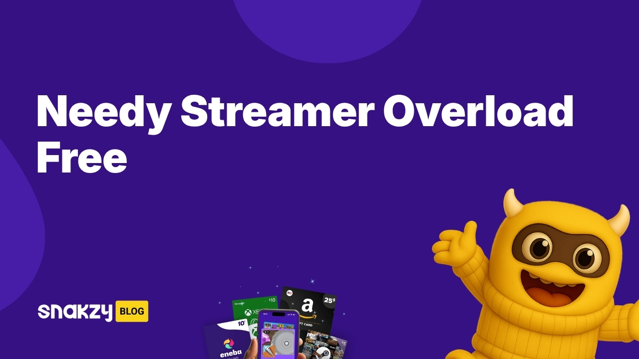 Featured card for the Snakzy guide on getting Needy Streamer Overload free through earned Steam gift cards.