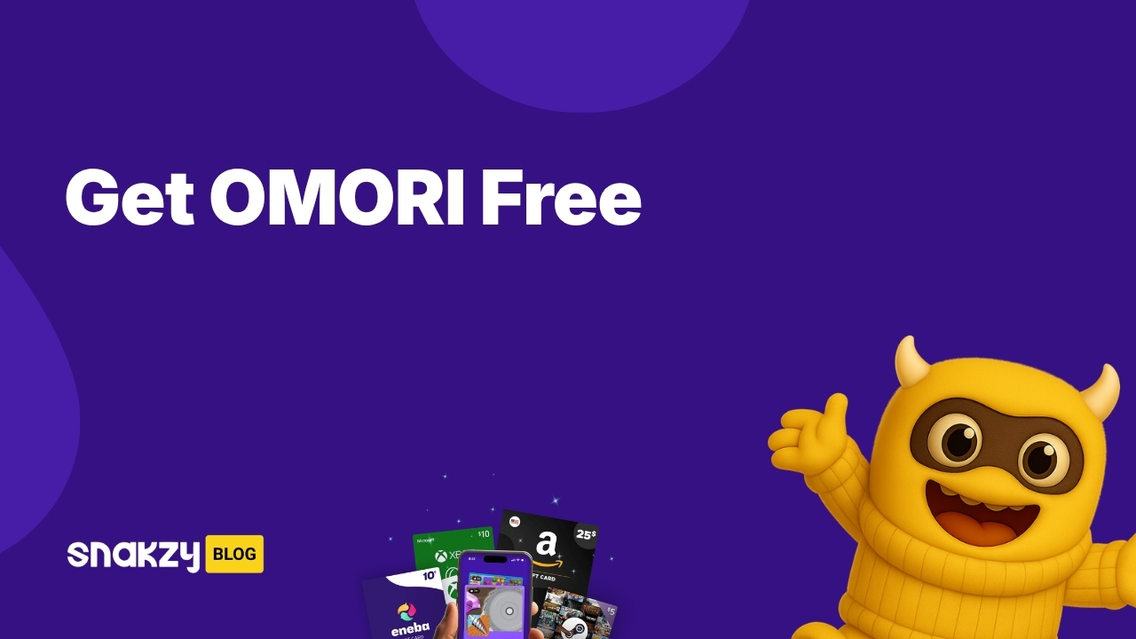 Featured image card for the Snakzy guide on getting an OMORI Steam key for free through earned gift cards.