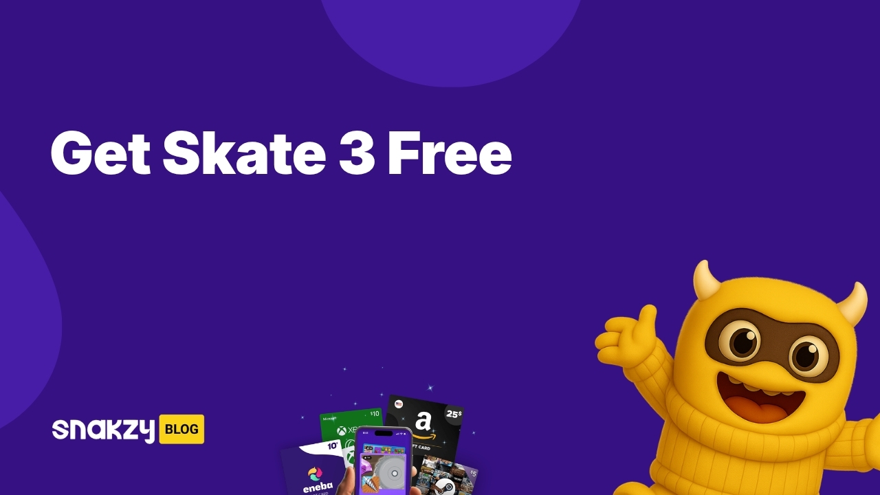 Featured image card for the Snakzy guide on how to get Skate 3 free using Xbox gift cards.