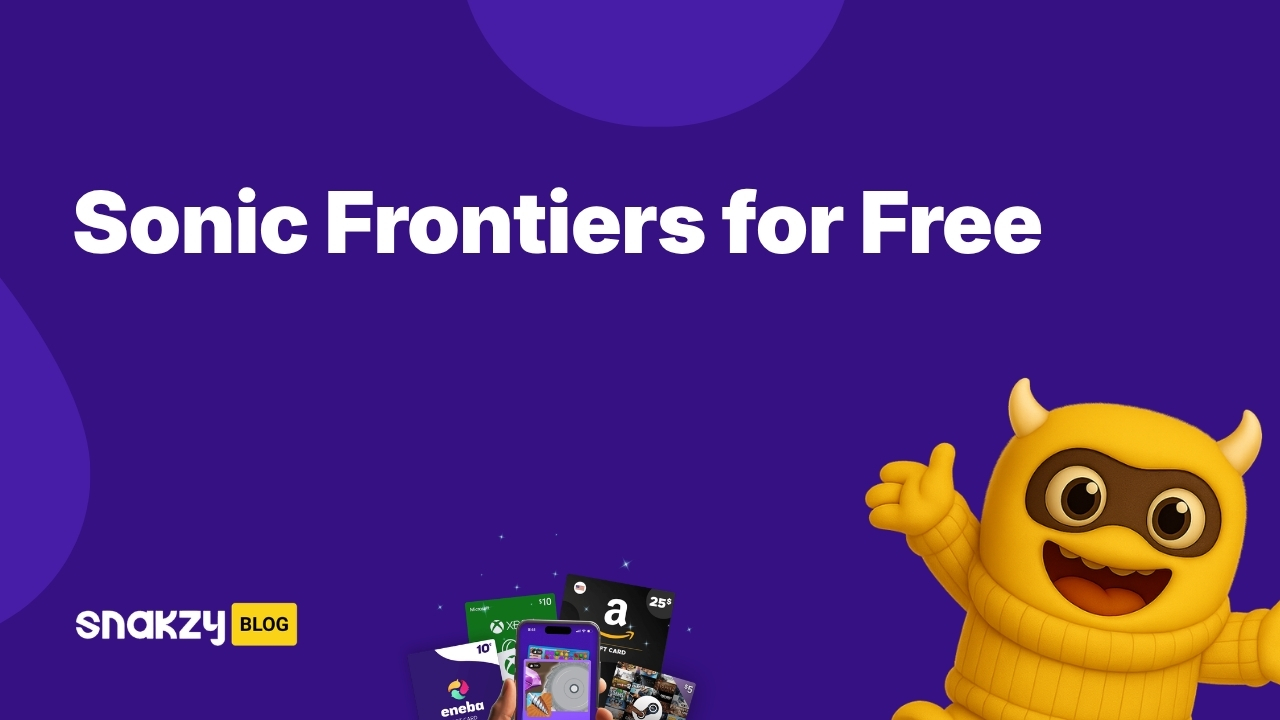 Featured card for the Snakzy guide on how to get Sonic Frontiers free using earned Steam gift cards.